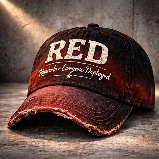 Red Friday Printed Casual Hat